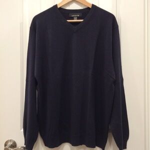 Jones NY Silk Cashmere Blend V-Neck Sweater | L